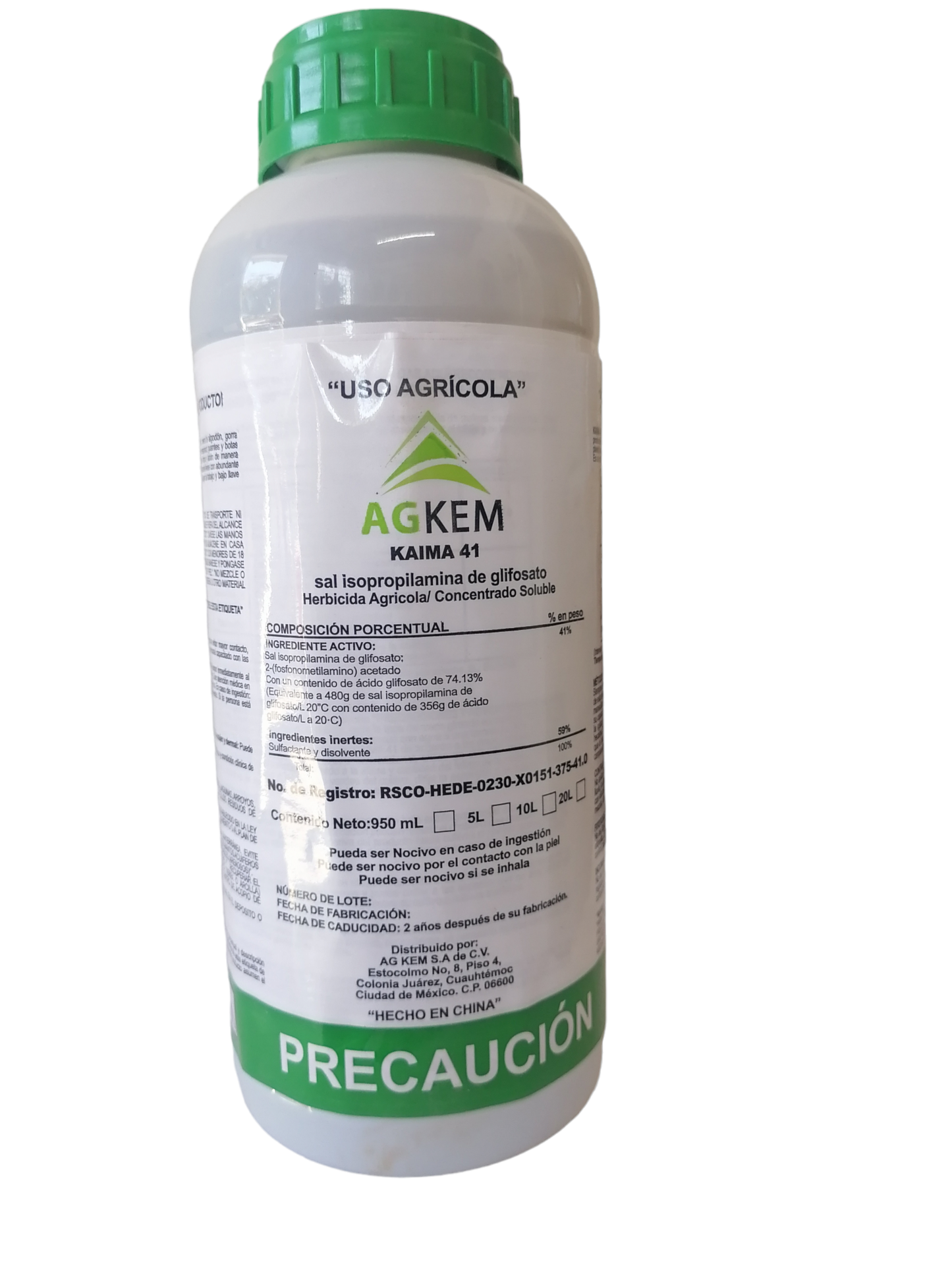 KAIMA 41 SAL Isopropilamina de Glifosato Herbicida Agricola/ Concentrdo Soluble